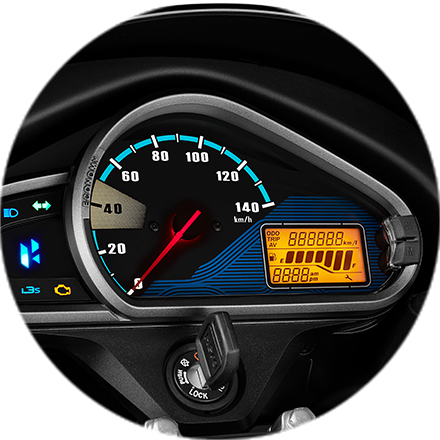 Digital analog meter with real time mileage indicator